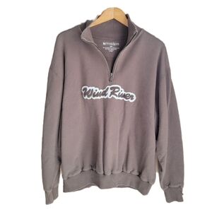 1/4 Zip Wind River Sweatshirt Mushroom Brown